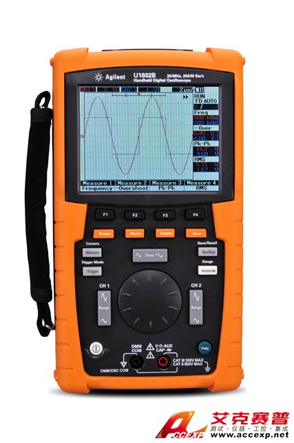 U1602B 手持式示波器圖片，20 MHz