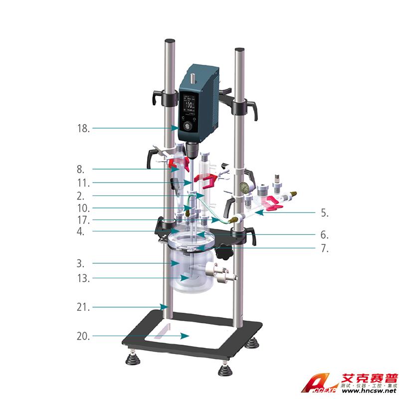 JULABO優(yōu)萊博 500ml玻璃壓力反應(yīng)釜，（60mm法蘭開口）JRS-6427-2