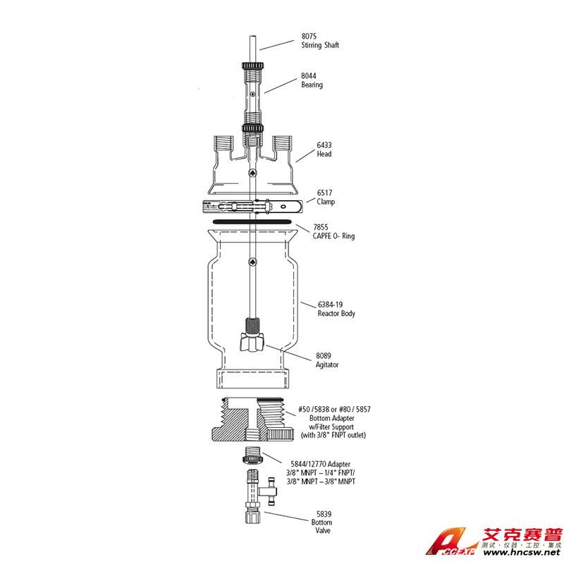 JULABO優(yōu)萊博 3000ml 單層壓力過(guò)濾釜，CRS6384-243